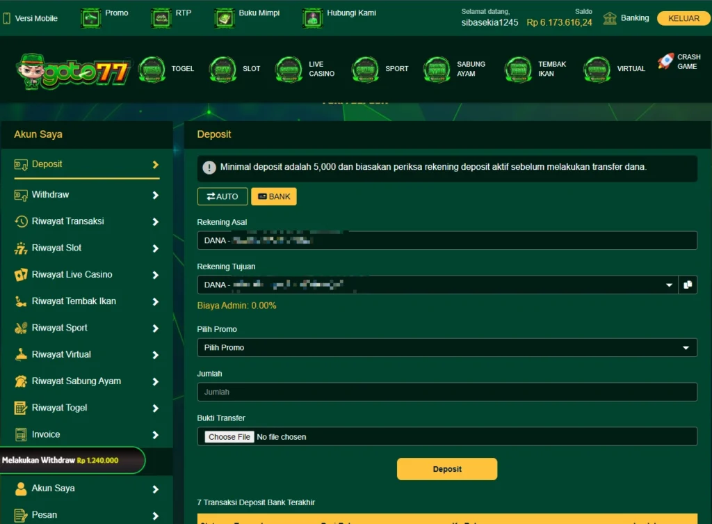 cara Deposit Goto77