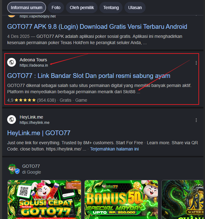 Menghindari Link scam