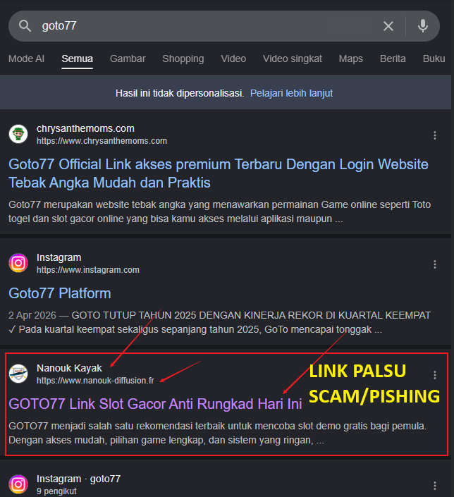 Cara Cek Link Goto77
